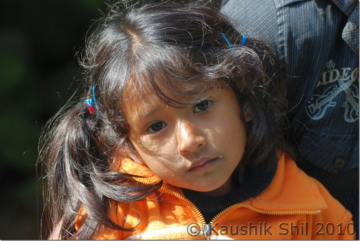 0780_Lizu girl of 4 years, she too walks for 8 days through dense rain forest