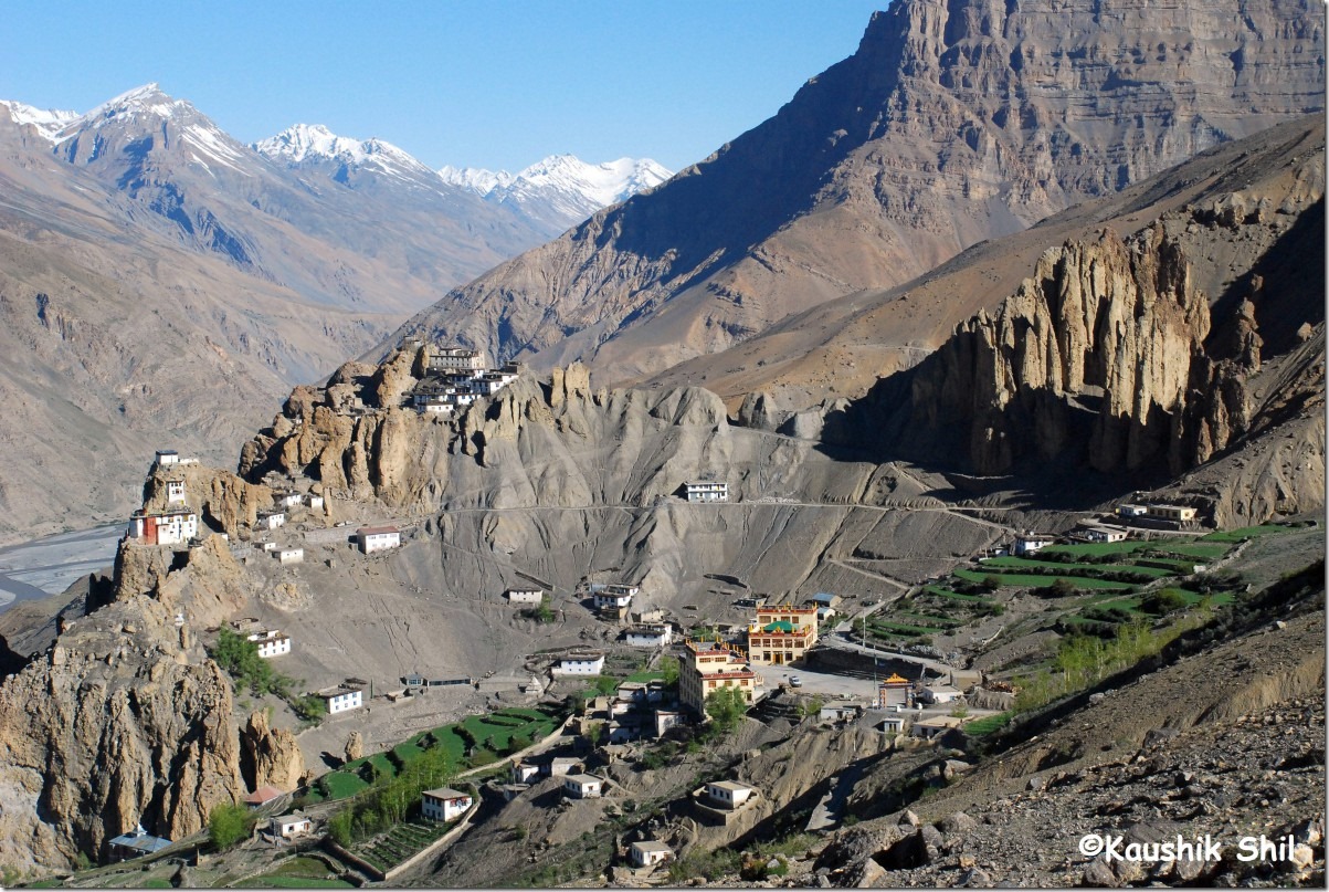 20152_Dhankar Monastry Old at back and New one at Front