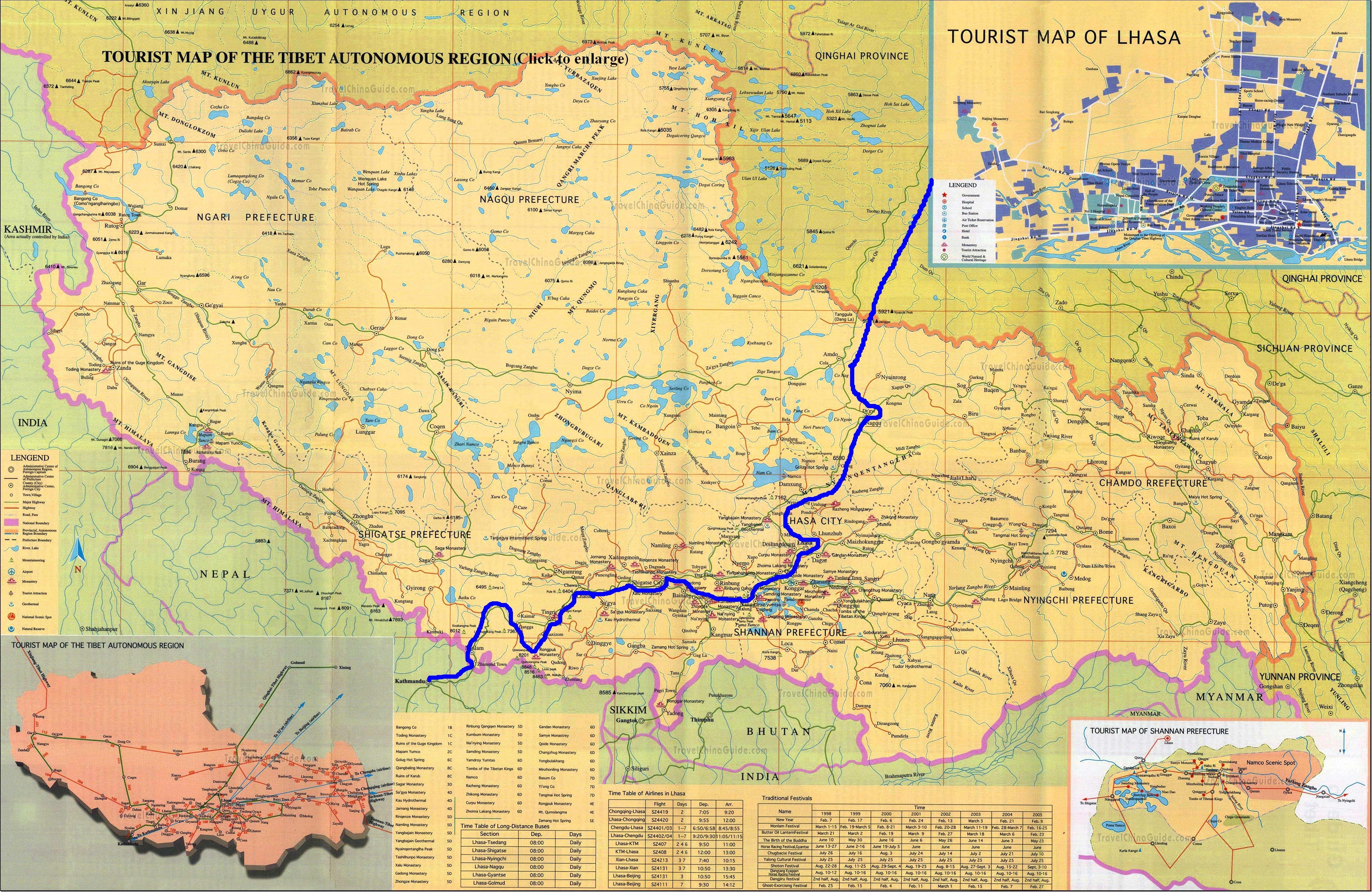 Tibet Map